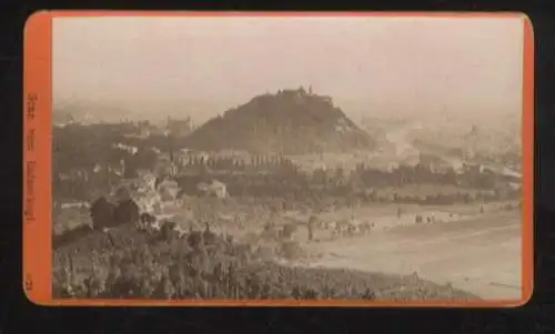 CdV Foto Graz in der Steiermark, Österreich, Panoramablick nach Graz mit Schloßberg