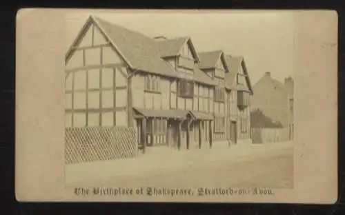 CdV Foto Stratford-upon-Avon, Warwickshire, England, Henley Street, Geburtshaus Shakespeares