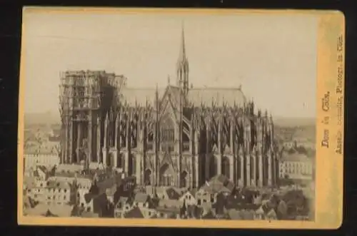 CdV Foto Köln am Rhein, Kölner Dom, teils eingerüstet