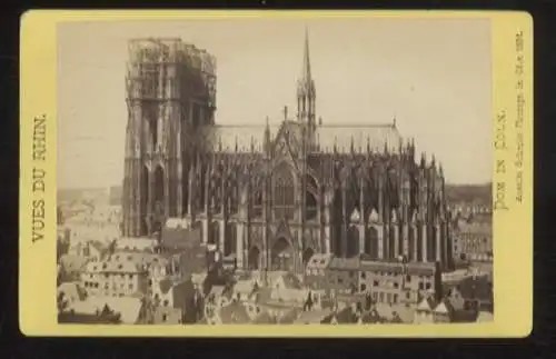 CdV Foto Köln am Rhein, Kölner Dom, teils eingerüstet