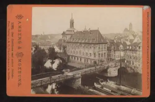 CdV Foto Bamberg in Bayern, Rathaus und Untere Brücke