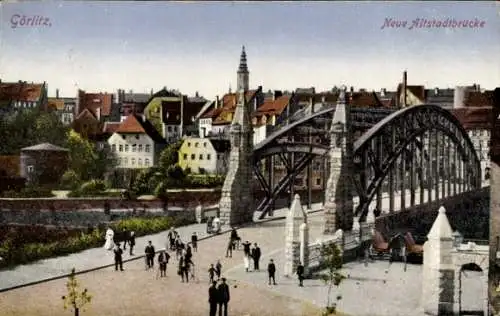 Ak Görlitz in der Lausitz, Neue Altstadtbrücke