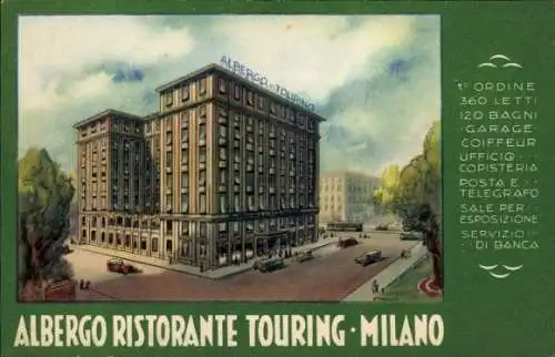 Ak Milano Mailand Lombardia, Albergo Ristorante Touring