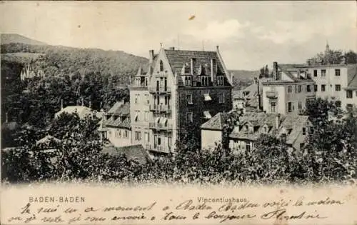 Ak Baden Baden am Schwarzwald, Vincentiushaus