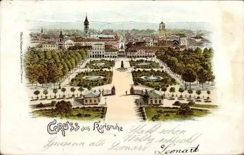 Litho Karlsruhe in Baden Württemberg, Panorama