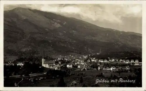 Ak Goldau Arth Kanton Schwyz, Gesamtansicht, Rossberg