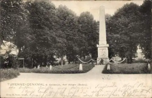 Ak Sasbach in der Ortenau, Turenne-Denkmal