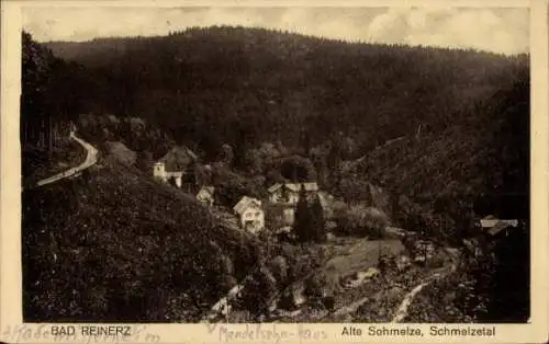 Ak Duszniki Zdrój Bad Reinerz Schlesien, Alte Schmelze, Schmelzetal