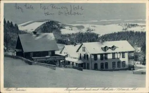 Ak Duszniki Zdrój Bad Reinerz Schlesien, Ziegenhausbaude, Skihütte