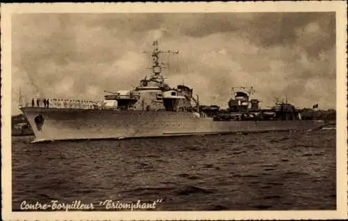 Ak Französisches Kriegsschiff Triomphant, Französische Marine