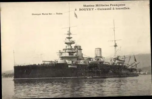 Ak Französisches Kriegsschiff Bouvet, Französische Marine