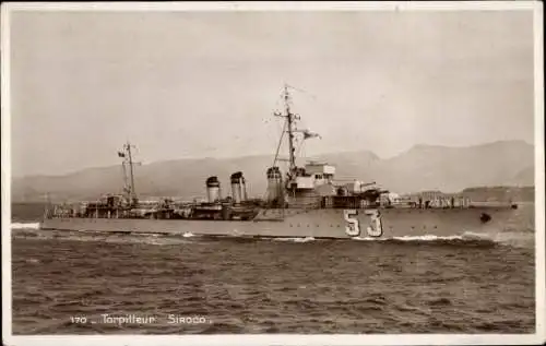 Ak Französisches Kriegsschiff Siroco, Französische Marine