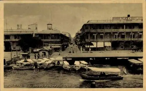 Ak Port Said Ägypten, Blick in die Prince Faruk Street