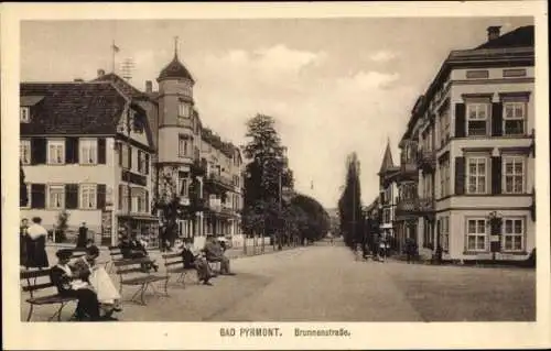 Ak Bad Pyrmont in Niedersachsen, Brunnenstraße