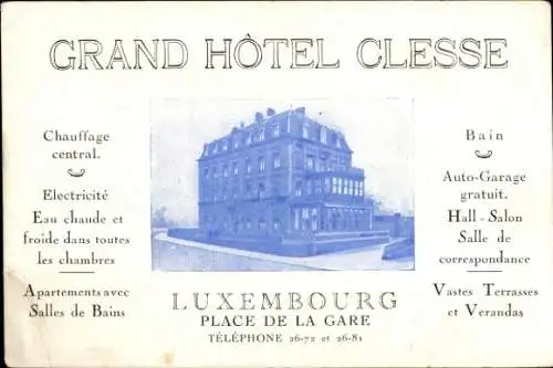 Ak Luxemburg, Grand Hotel Clesse