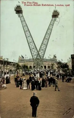 Ak London, Franco British Exhibition 1908, The Flip Flap