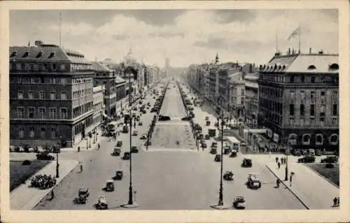 Ak Berlin Mitte, Unter den Linden, Automobile