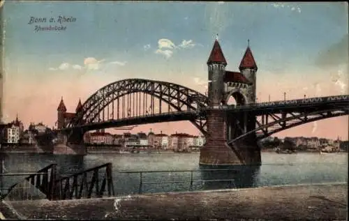 Ak Bonn am Rhein, Rheinbrücke