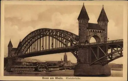 Ak Bonn am Rhein, Rheinbrücke