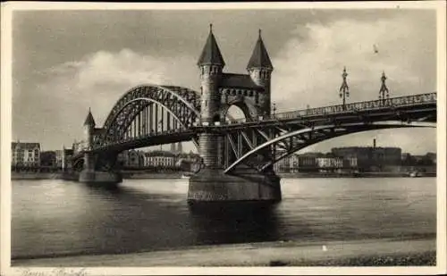 Ak Bonn am Rhein, Teilansicht, Brücke