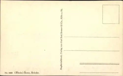 Ak Bonn am Rhein, Teilansicht, Brücke