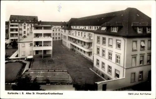 Ak Karlsruhe in Baden, Altes St. Vincentius-Krankenhaus