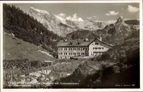 Ak Schönau am Königssee Oberbayern, Kärlingerhaus, Funkensee, Funtenseetauern, Schottmalhorn