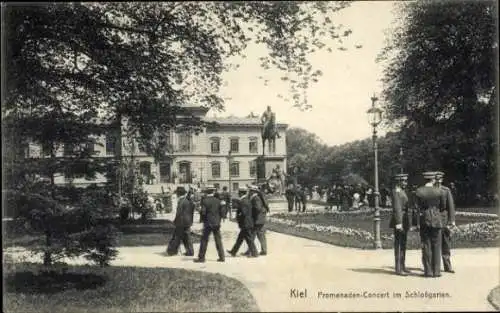 Ak Kiel, Promenaden-Konzert im Schlossgarten