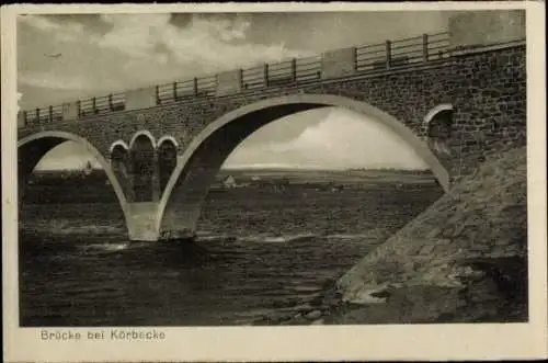 Ak Körbecke Möhnesee in Nordrhein Westfalen, Brücke