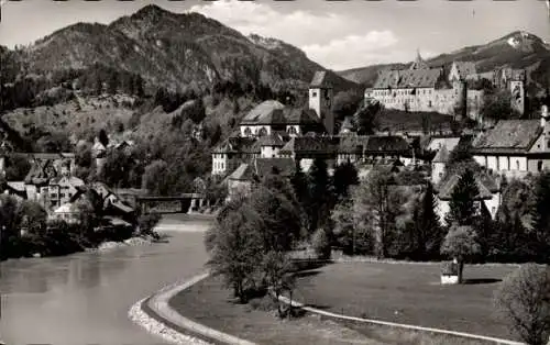 Ak Füssen im Allgäu, Teilansicht, Forggensee