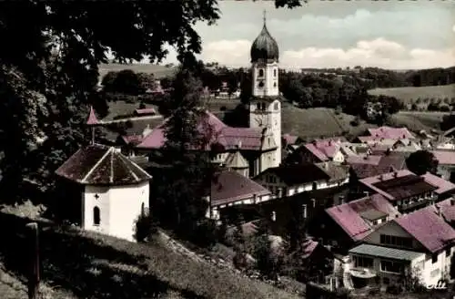 Ak Nesselwang im Allgäu, Teilansicht, Kirche