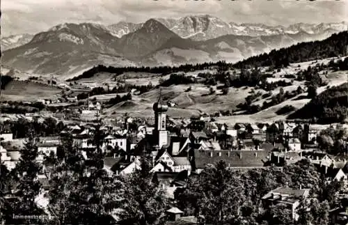 Ak Immenstadt im Allgäu Schwaben, Panorama, Daumengruppe, Berglift zum Mittaggipfel