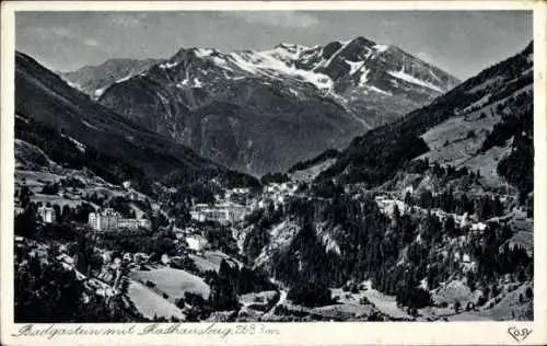 Ak Bad Gastein Badgastein in Salzburg, Totale mit Radhausberg