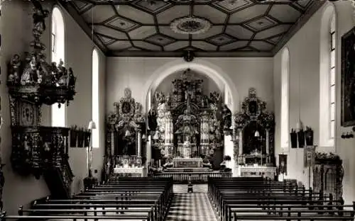 Ak Triberg im Schwarzwald, Wallfahrtskirche, Innenansicht, Altar