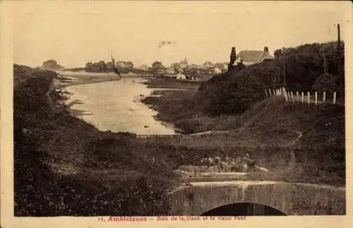 Ak Ambleteuse Pas de Calais, Baie de la Slack, Vieux Pont