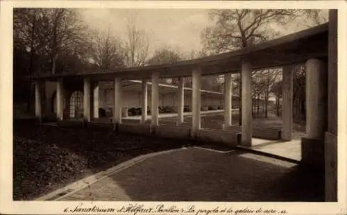 Ak Helfaut Pas-de-Calais, Sanatorium, Pergola, Galerie