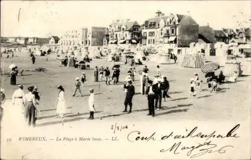 Ak Wimereux Pas de Calais, Plage a Maree basse