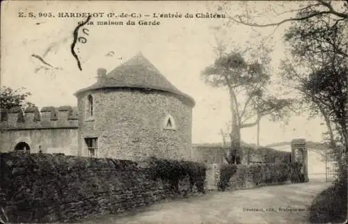 Ak Hardelot Plage Pas de Calais, Entree du Chateau, Maison du Garde