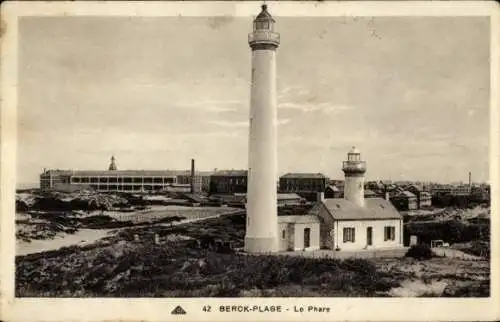 Ak Berck Plage Pas de Calais, Phare