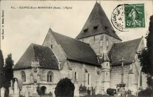 Ak Illeville d'sur Montfort Eure, Kirche