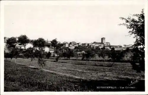 Ak Monsempron Lot-et-Garonne, Panorama