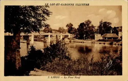 Ak Libos Lot-et-Garonne, Le Pont Neuf