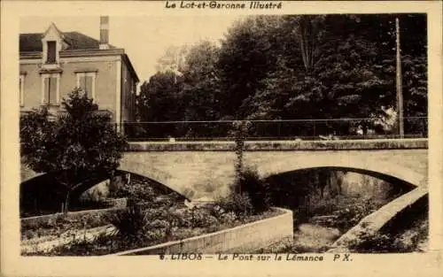 Ak Libos Lot-et-Garonne, Le Pont sur la Lemance