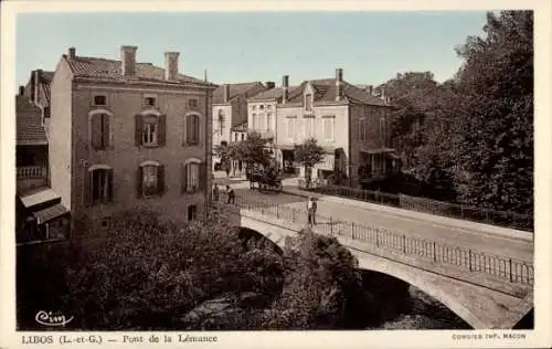 Ak Libos Lot-et-Garonne, Pont de la Lemance