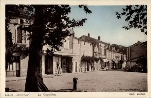 Ak Libos Lot-et-Garonne, La Grand'Rue