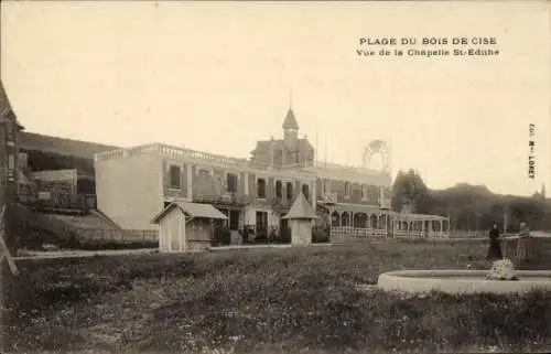 Ak Bois de Cise Ault Somme, Vue de la Chapelle St-Edithe