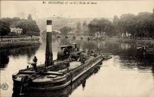 Ak Bougival Yvelines, Bords de Seine