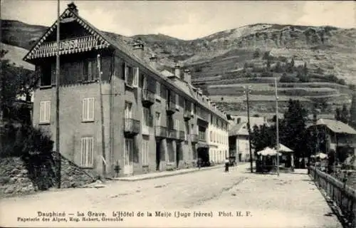 Ak La Grave Hautes-Alpes, Dauphiné, Hotel de la Meije, Juge frères