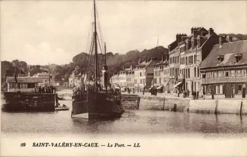 Ak Saint Valery en Caux Seine Maritime, Le Port