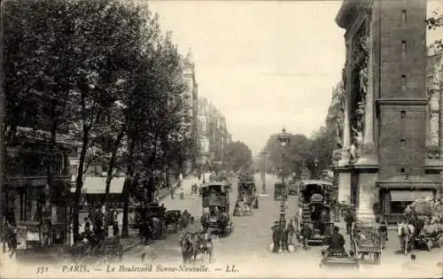 Ak Paris, Le Boulevard Bonne-Nouvelle